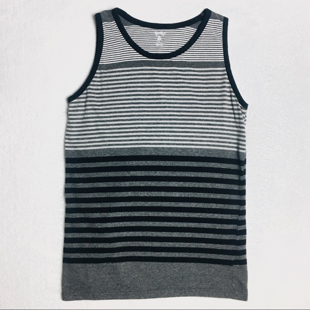 Blue Gear Men's Striped 100% Cotton Tank Top